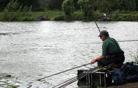 keith arthur fishing during the 2004 charity match