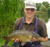 Paul Ashford shows off another of his catch
