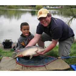 Che and Coach Daniel Brydon with his 6-7lb Carp